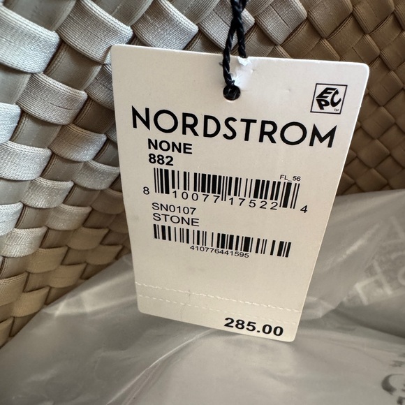 NWT Naghedi St Barth’s Medium Tote Stone Ecru Bag - Picture 7 of 9